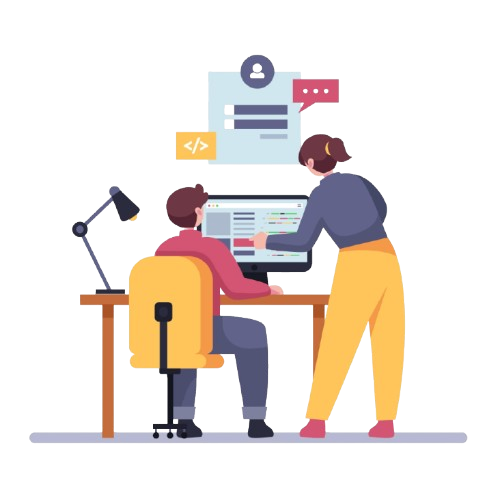 Software development team illustration