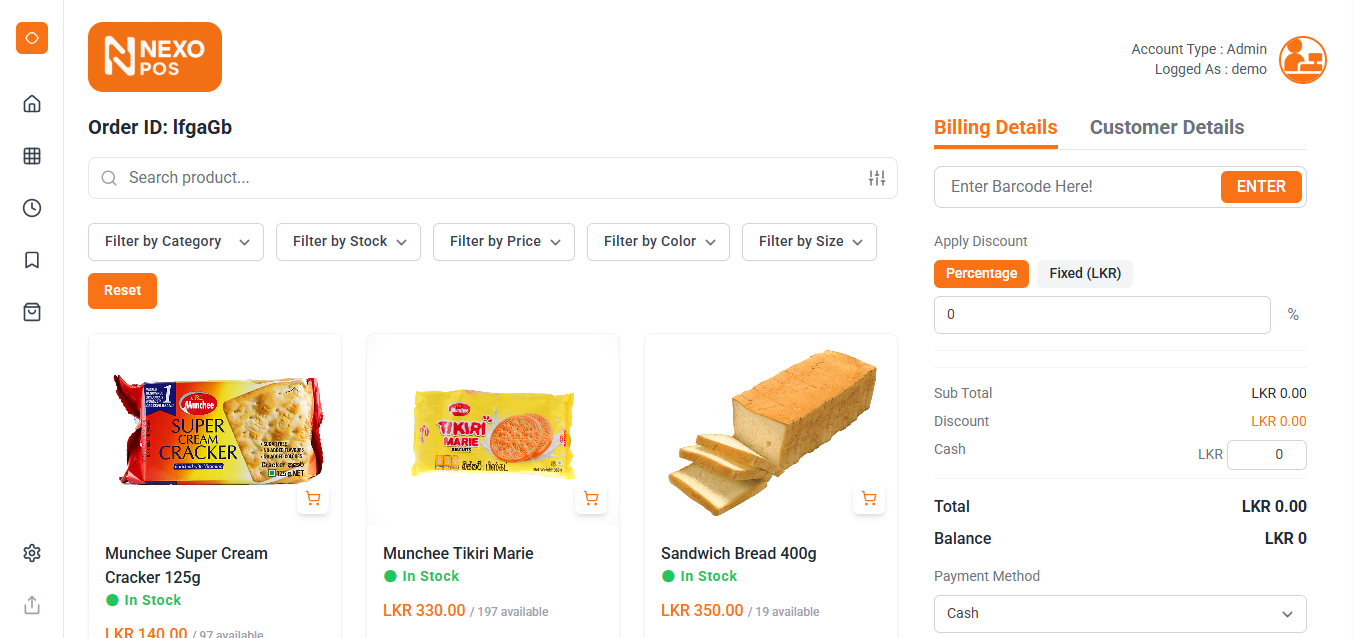 NEXO POS System preview